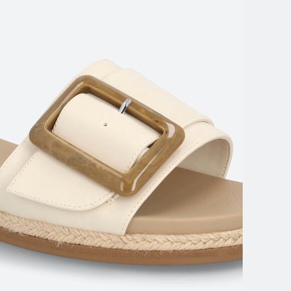 Mia MHA2861 Ozilia SES Bursue size 8 cream slides NWT - Picture 3 of 5